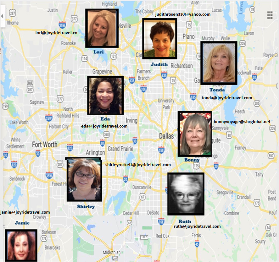 JoyRide Travel Staff Map